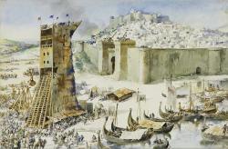 Siege of Lisbon by Roque Gameiro
